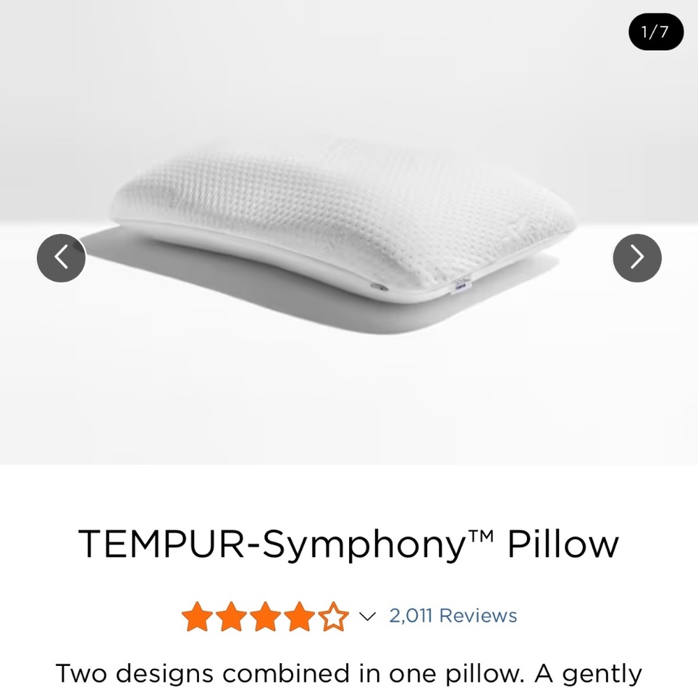 Tempurpedic Symphony Pillow Set of 2